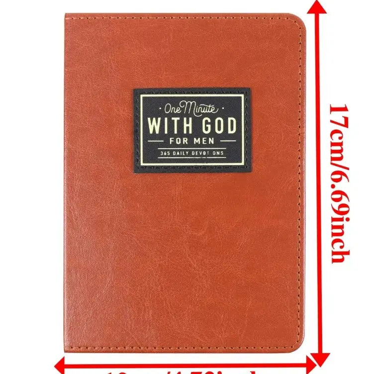 One Minute with God for Men, 365 Days Devotional Journal, Portable Daily Reflections Book, Perfect Gift for Holidays Birthdays Christmas New Year, Self Improvement Journal