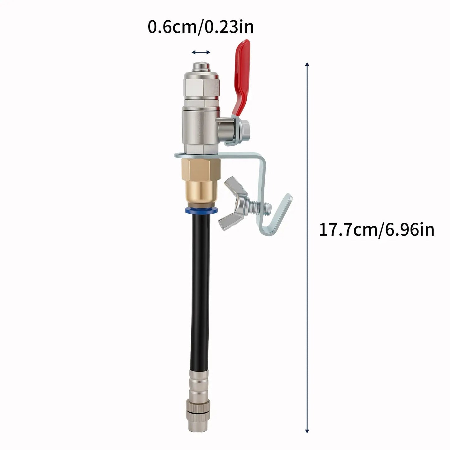 Angle Grinder Dust Remover Water Sprayer, 3.9" (10cm) Aluminum & Brass Misting Attachment, Dual-Mode Adjustable Water Feed for Cutting Tile, Concrete, Marble & Stone
