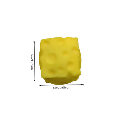 Realistic Stress Relief Toy, Slow Rebound Soft Cheese Ball, Creative Pressure Release Squeeze Ball, Perfect Birthday Gift, Squishies