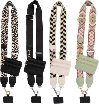 Clip and Go Strap for Phone With Wallet Crossbody, Phone Strap With Wallet, Phone Strap Crossbody With Zipper Pouch Wallet, Adjustable Mobile Phone Strap, Mother's Day Gifts