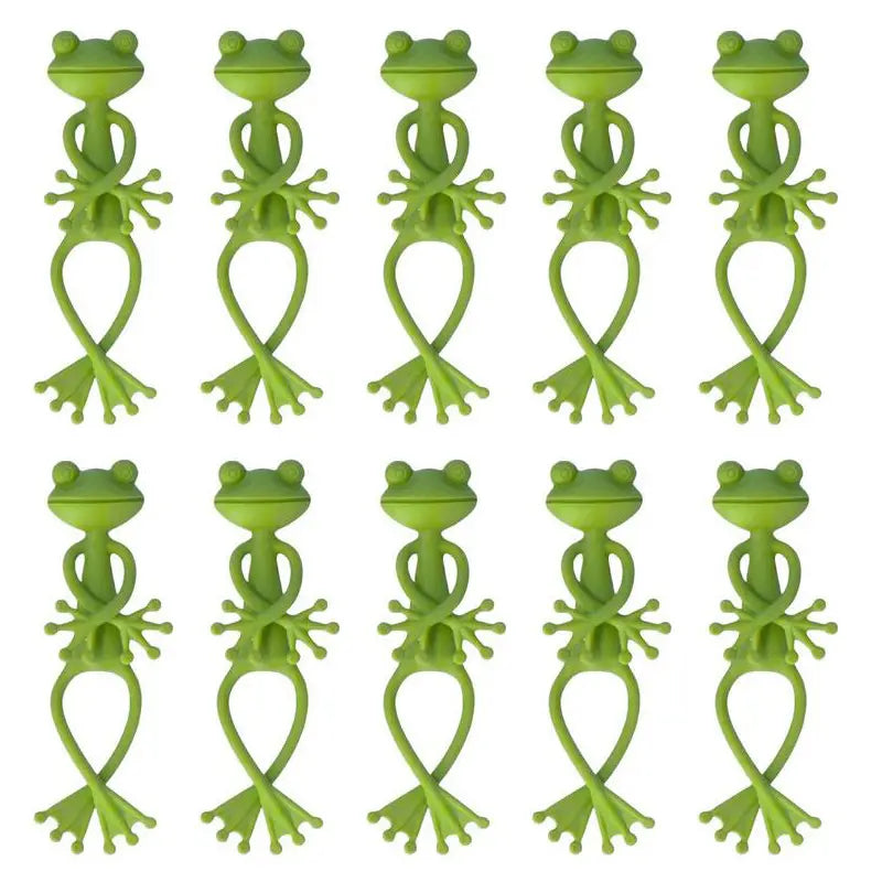 Frog Plant Stand Holder - Cute Flower Pot Clips for Climbing Plants, Indoor Outdoor Use, Stable Support to Make Plants Grow Upright
