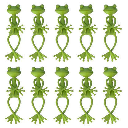 Frog Plant Stand Holder - Cute Flower Pot Clips for Climbing Plants, Indoor Outdoor Use, Stable Support to Make Plants Grow Upright