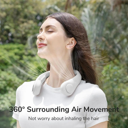 Portable Neck Fan, 3-speed Rechargeable Bladeless Neck Fan, Energy Saving Fan, Multifunctional Fan, Adjustable Neck Wearable Fan for Women & Men, Usb Portable Fan, Cooling Fan for Travel, Indoor, Outdoors & Sports, Wearable Cooling Fans, Usb Charging Fan