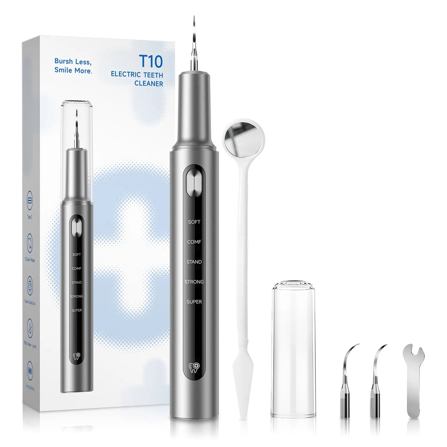 Ultrasonic Dental Plaque Remover for Humans & Pets - Professional Teeth Cleaning Kit for Tartar & Stain Removal, Safe & Gentle Electric Toothbrush for Cats, Dogs and People #SummerVibes