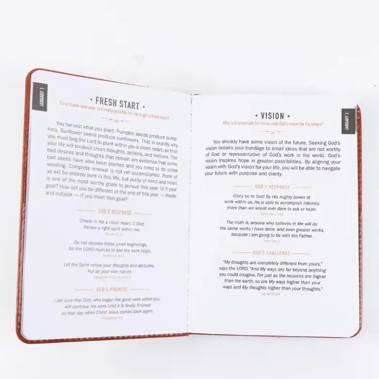One Minute with God for Men, 365 Days Devotional Journal, Portable Daily Reflections Book, Perfect Gift for Holidays Birthdays Christmas New Year, Self Improvement Journal