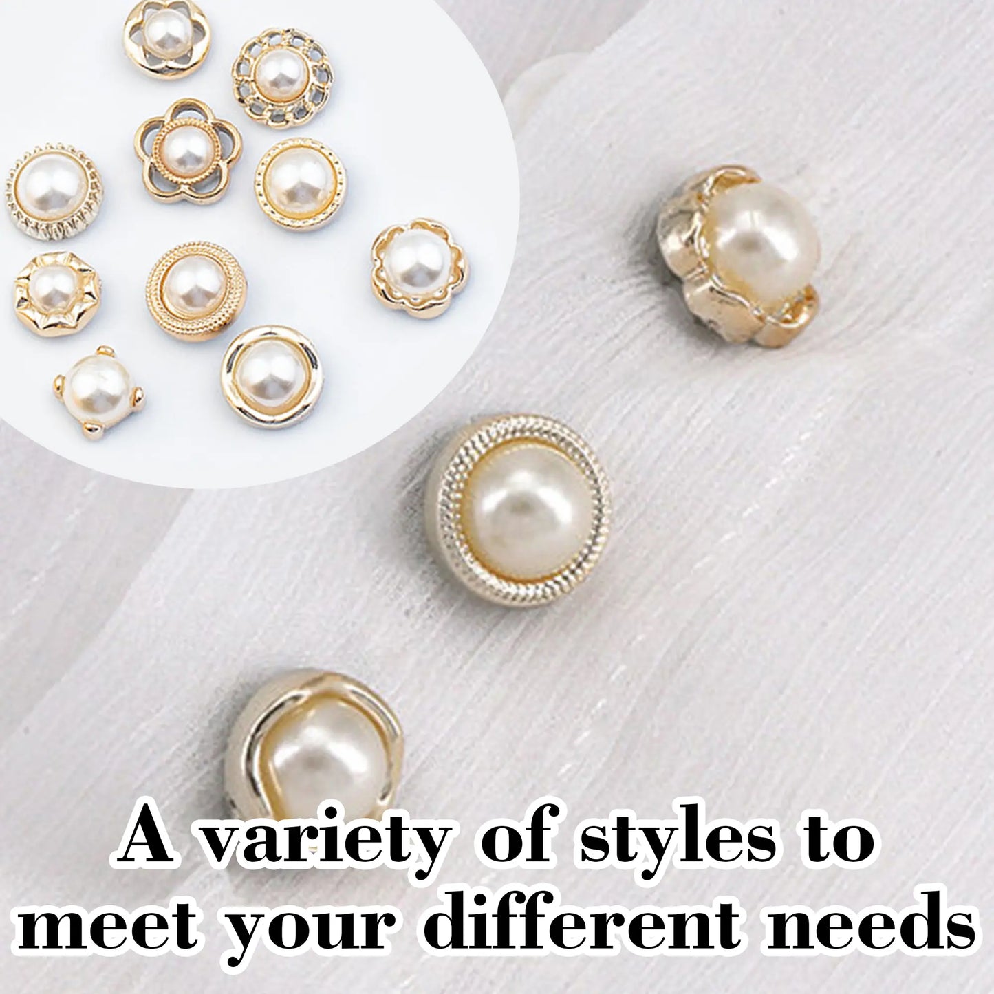 20 Counts Brooch Buttons for Women, Mini Instant Buttons Pins, Assorted Brooch Pins, Pearl Rhinestones Shirt Lapel Brooch Pins, Cover Up Buttons Pins for Clothes Coat Dress Jeans Hat Bags Decor