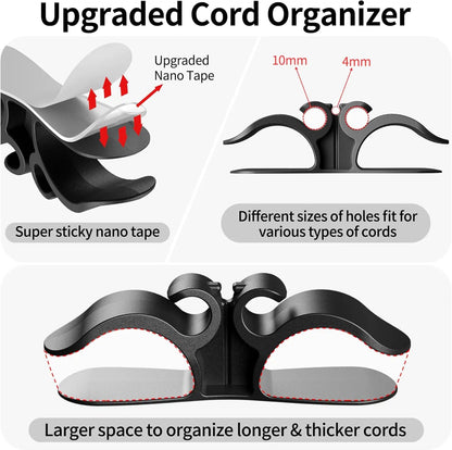 【10-pack】 Cord Organizer for Appliances Upgraded Kitchen Cord Keeper with 3M Glue & TPR Silicone for Air Fryer Coffee Maker Blender Pressure Cooker Toaster Home Storage Hook cleaning supplies and tools household essentials household items