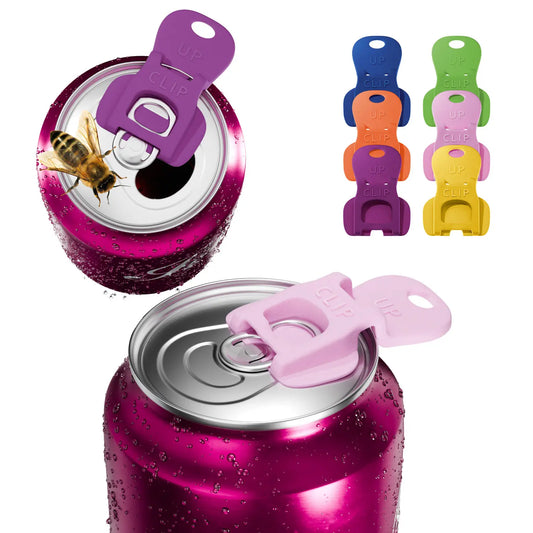 Complete Cover Easy Tab Opener New and Improved 6PK Beverage Barricade 2.0 by Avant Grub. Colorful Drink Can Protector Cap for Soda, Beer, Coke Shields From Bugs, Bees, Dust at the Party, BBQ, Beach