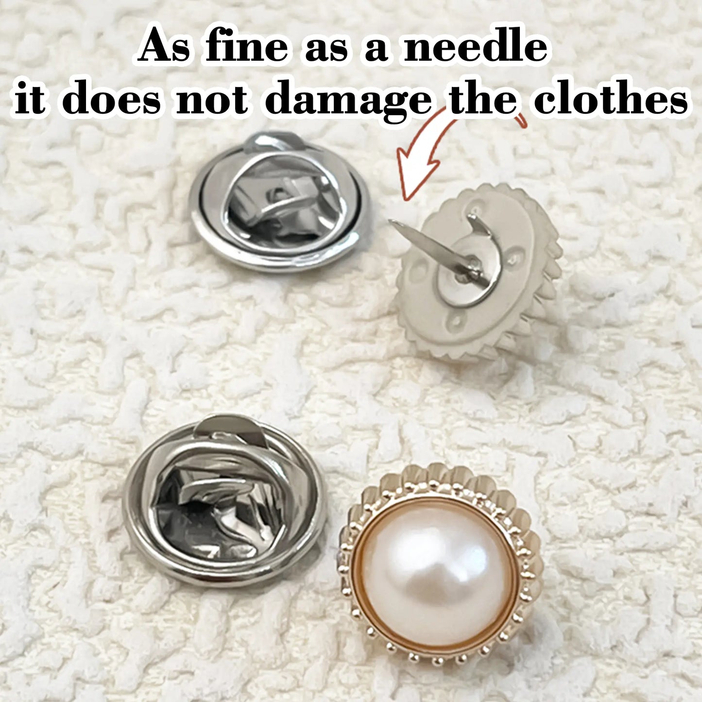 20 Counts Brooch Buttons for Women, Mini Instant Buttons Pins, Assorted Brooch Pins, Pearl Rhinestones Shirt Lapel Brooch Pins, Cover Up Buttons Pins for Clothes Coat Dress Jeans Hat Bags Decor