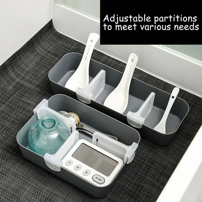 16-Count Durable Translucent Anti-Fall Adjustable Fridge Drawer Dividers, Clear Plastic Refrigerator Organizer Bins, Portable Storage Baskets for Bottles & Cans (16-Pcs Combination Set)