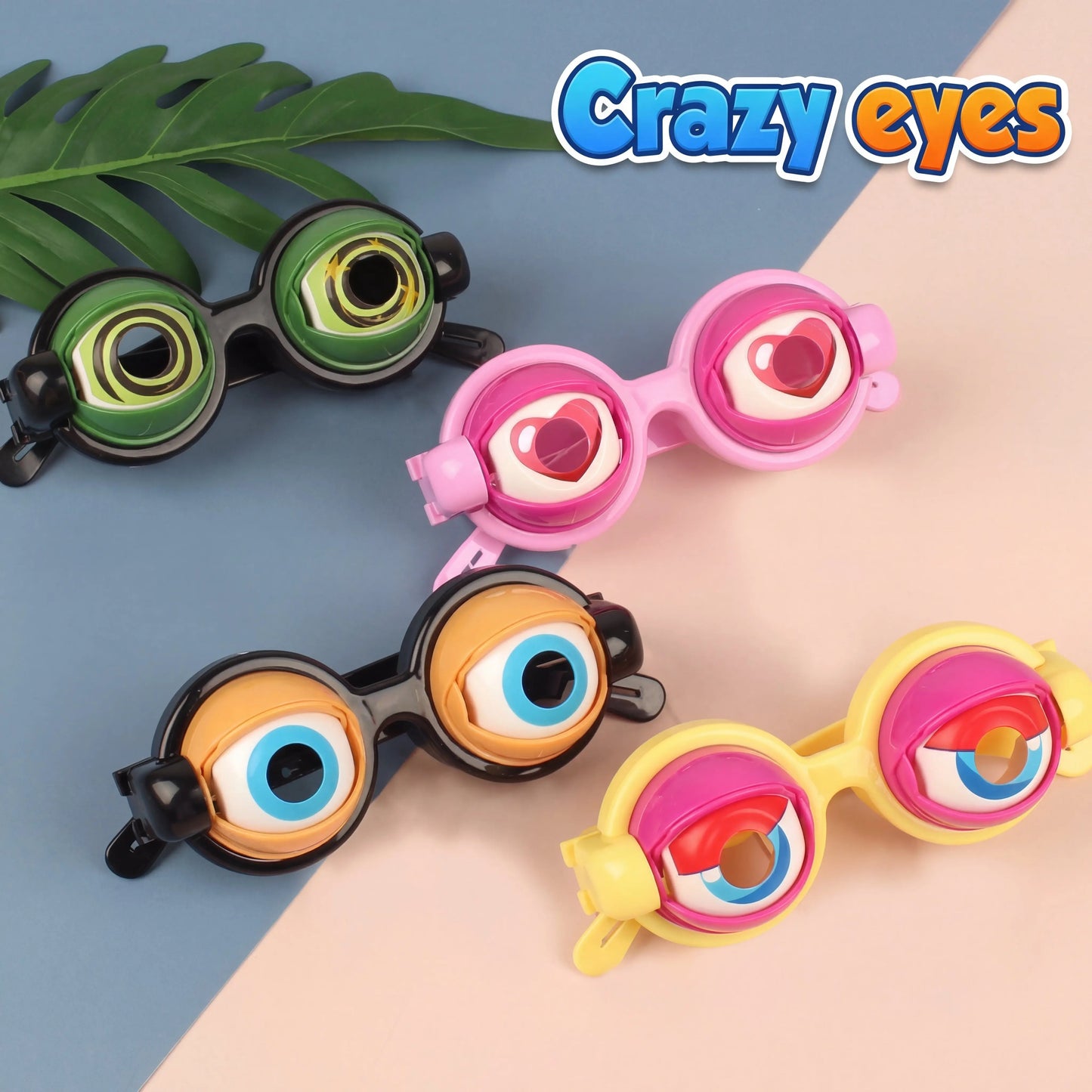 Fun and quirky glasses, , creative prank toy, Easter, Christmas, and birthday gift, novelty and funny gadget, game accessory, suitable for party supplies,suitable for children Halloween Cartoon Eye