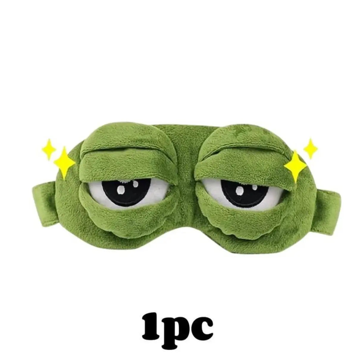 3D Frog Eye Mask, Soft Cute 3D Shaping Cartoon Eyeshade, Hypoallergenic Portable Blindfold for Travel and Napping, Whimsical Gifts for Adults