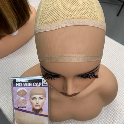 HD Wig Caps 5 Packages 10pcs - Light Brown Elastic Medium Nylon Stocking Caps for Cosplay, Breathable Wig Caps for Comfort and Style
