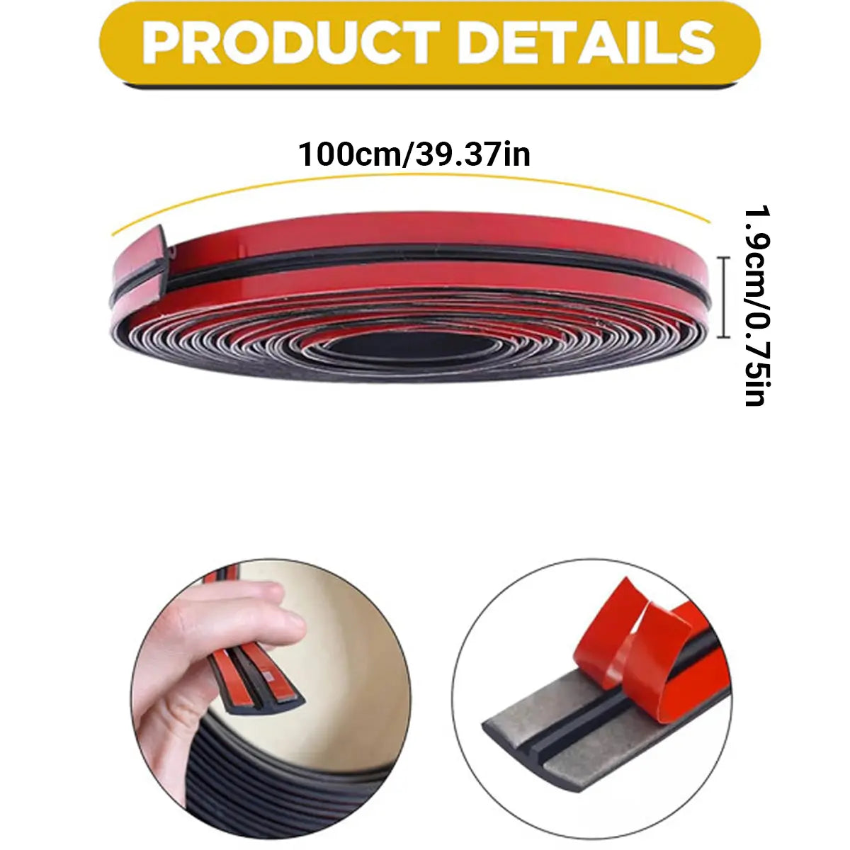 Car Windshield Rubber Seal, Car Windshield Seal Strip, Universal Car Window Seal, Car Exterior Accessories for Car Roof Windshield,Easy to Install,Water leakage prevention