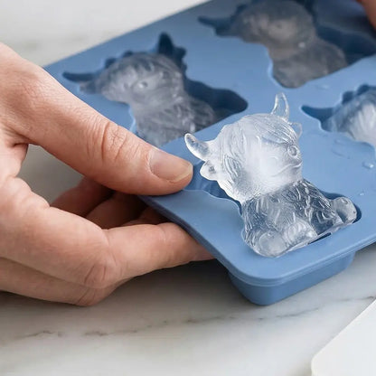 Mini Highland Cow Ice Cube Mold, Silicone Ice Cube Tray, Cute 3D Ice Cubes for Drinks, Parties, and Gifts, Perfect for Beverage Enhancements #GLOBAL PICKS