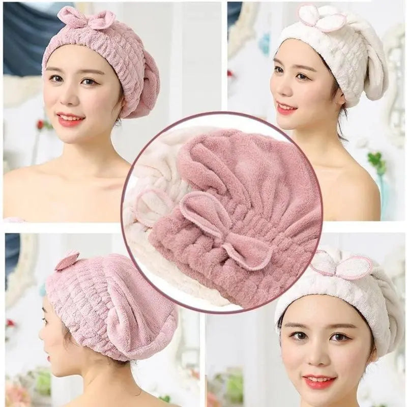 3PC Microfiber Hair Towel Caps, Extrame Soft & Ultra Absorbent, Fast Drying Hair Drying Caps Towel Turban Wrap for Wet Hair Women Light Shiny SpringStatements