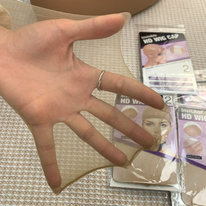 HD Wig Caps 5 Packages 10pcs - Light Brown Elastic Medium Nylon Stocking Caps for Cosplay, Breathable Wig Caps for Comfort and Style