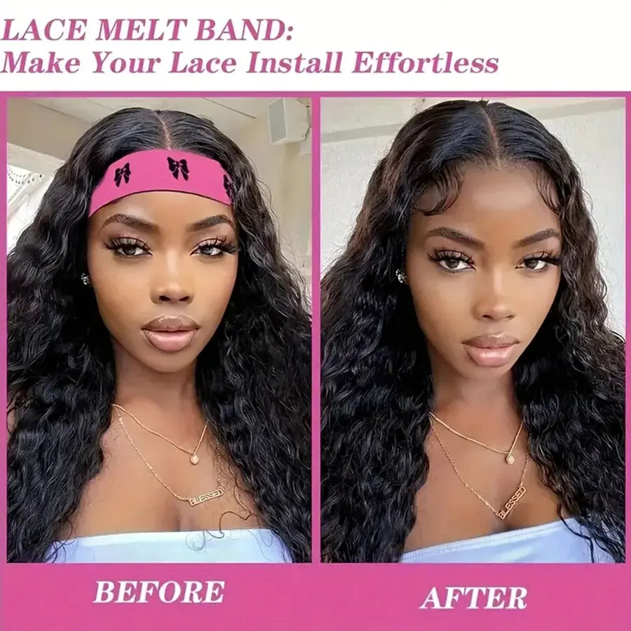 3pcs Lace Melting Band，Elastic Bands for Wigs - Lace Melting, Edge Wrap to Lay Edges,Ear Free Elastic Wig Band for Lace Front Wigs Zero Ear Pressusre Melting Edge Band Wig Tool