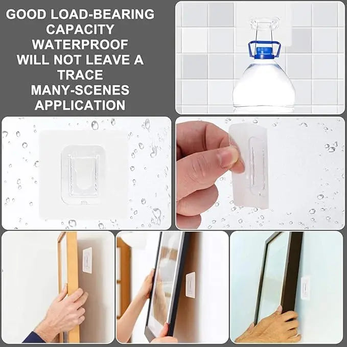10/15 pairs Wall Hooks Hanger Double Sided Adhesive Suction Cup Sucker Kitchen Bathroom Wall Storage Holder Organizer