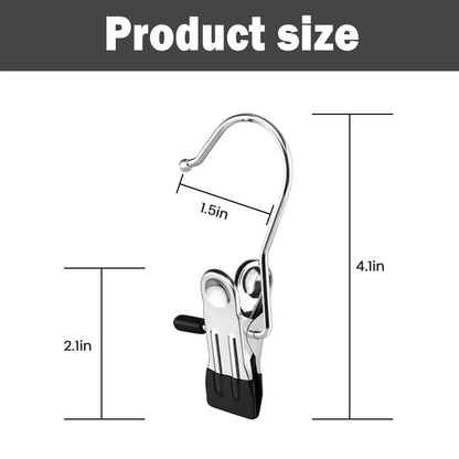 16 Counts Boot Hangers Clips, Premium Hooks Hanging Clips, Heavy Duty Closet Hanger Organizer for Home Travel , Multi-Purpose Clips for Laundry Clothes Accessories，black