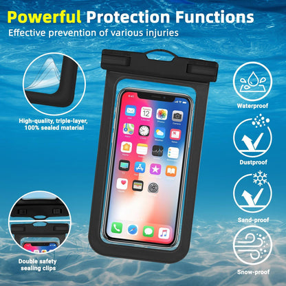 Waterproof Phone Pouch, 2 Counts Clear Waterproof Cell Phone Case with Lanyard for iPhone 15/14/13 Pro Max/Plus and Galaxy S22/S23, Fits Phones up to 7 Inches, Essential Waterproof Dry Bags for Outdoor Beach Swimming Diving, Boating Accessories