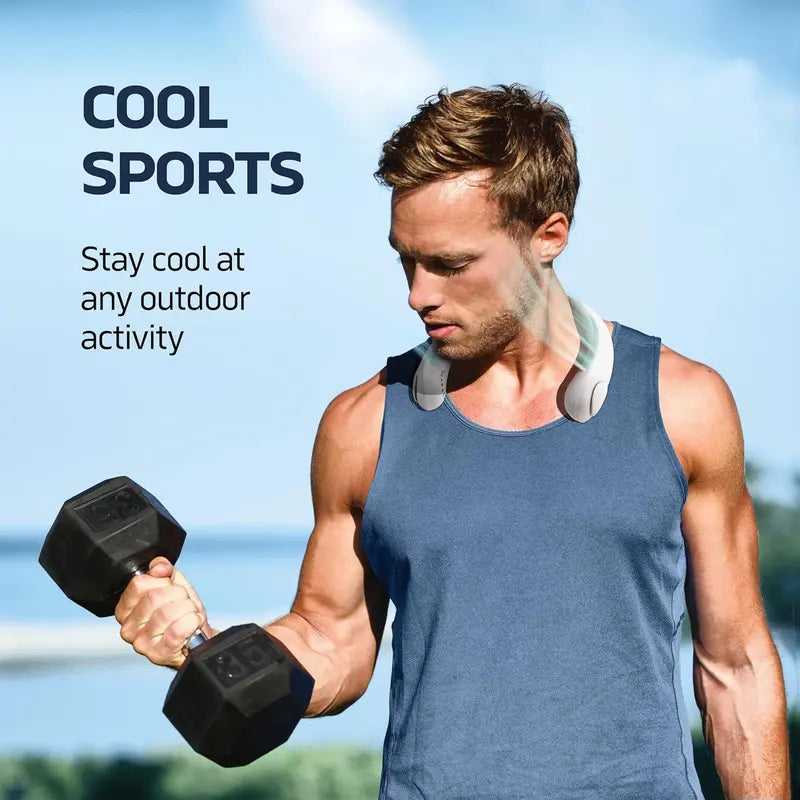 Portable Neck Fan, 3-speed Rechargeable Bladeless Neck Fan, Energy Saving Fan, Multifunctional Fan, Adjustable Neck Wearable Fan for Women & Men, Usb Portable Fan, Cooling Fan for Travel, Indoor, Outdoors & Sports, Wearable Cooling Fans, Usb Charging Fan