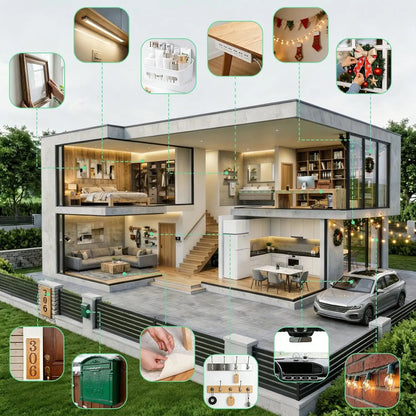 Ultra-strong Double Sided Adhesive Nano Tape Heavy Duty Transparent Reusable Tapes Heat Resistance for Bathroom Home Decoration Picture Hanging Picture Hanging 10.5FT Traceless Magic Tape