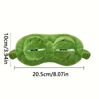 3D Frog Eye Mask, Soft Cute 3D Shaping Cartoon Eyeshade, Hypoallergenic Portable Blindfold for Travel and Napping, Whimsical Gifts for Adults