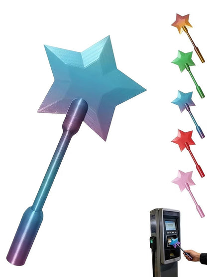1pc 3D Printed Wand Tap to Pay, Tap to Pay Wand, Starlight Wands, Magical Star Wands Contactless Payment Card Holder, Suitable Scenarios for Card Payment