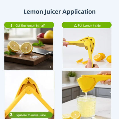 Kitchen Lemon Juicer - The Last One You’ll Ever Need, Maximum Yield, Minimum Effort, Fresh Fruit Juice in 3 Simple Steps, Includes Bowl & Juicer Cup