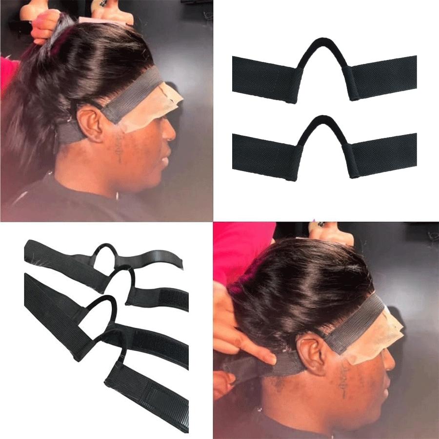 3pcs Lace Melting Band，Elastic Bands for Wigs - Lace Melting, Edge Wrap to Lay Edges,Ear Free Elastic Wig Band for Lace Front Wigs Zero Ear Pressusre Melting Edge Band Wig Tool