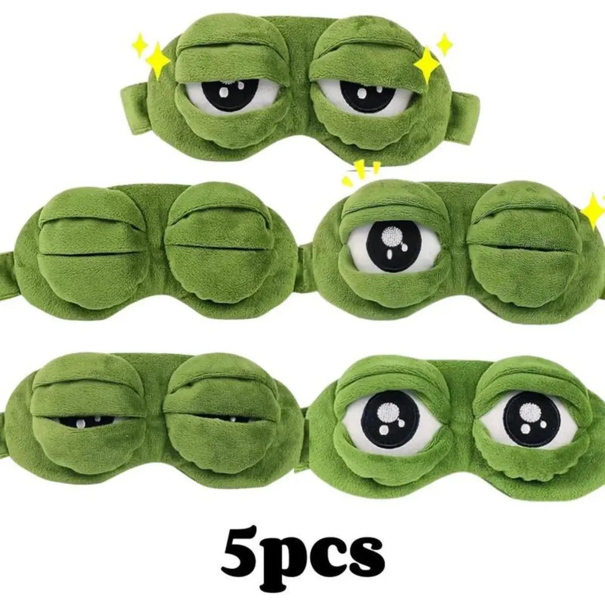 3D Frog Eye Mask, Soft Cute 3D Shaping Cartoon Eyeshade, Hypoallergenic Portable Blindfold for Travel and Napping, Whimsical Gifts for Adults