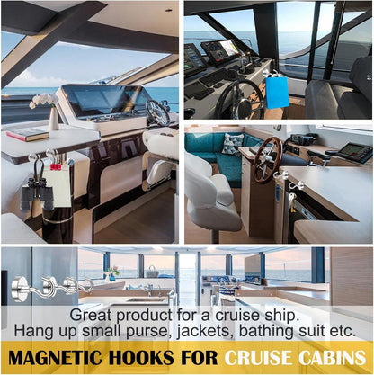 8/16 Pack Swivel Swing Magnetic Hooks 30LBS – Strong Neodymium Hooks for Cruise Cabins, Kitchen, Fridge & Other Magnetic Surfaces, Cruise Essentials 2026