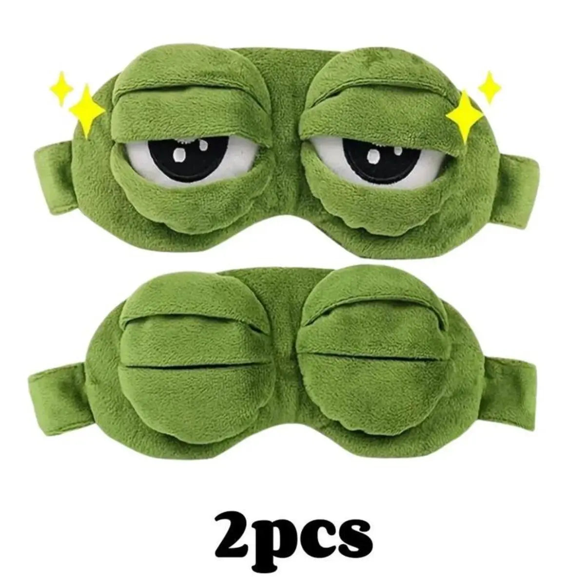 3D Frog Eye Mask, Soft Cute 3D Shaping Cartoon Eyeshade, Hypoallergenic Portable Blindfold for Travel and Napping, Whimsical Gifts for Adults