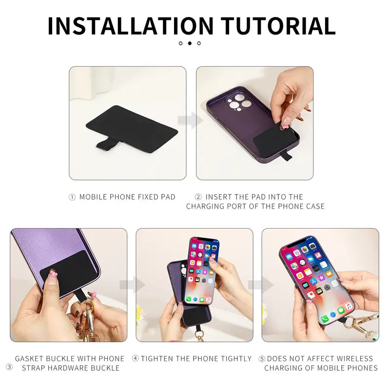 Clip and Go Strap for Phone With Wallet Crossbody, Phone Strap With Wallet, Phone Strap Crossbody With Zipper Pouch Wallet, Adjustable Mobile Phone Strap, Mother's Day Gifts