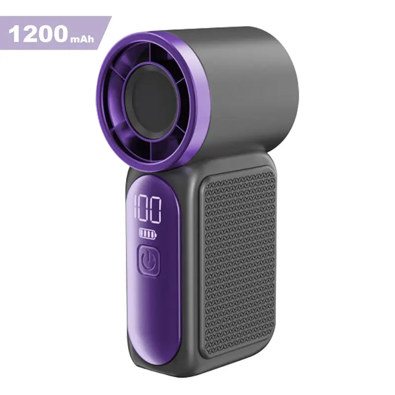 Mini Handheld Fan with LED Display – 6-Speed Turbo Pocket size Fan for Women. USB Rechargeable, High-Speed Cooling for Travel & Makeup. Perfect Gift. Portable Refrigeration
