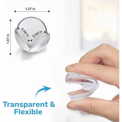 16 Pack Table Corner Protectors For Bump Safety Clear Transparent Flexible Adhesive Protection.
