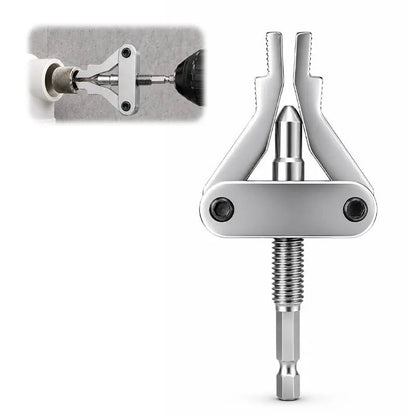 Broken Pipe Thread Extractor, Universal 1/2" 3/4" 1" Pipe Nipple Remover, Drill Powered Broken Thread Removal Tool for Rusty Faucet & Pipe Nipples
