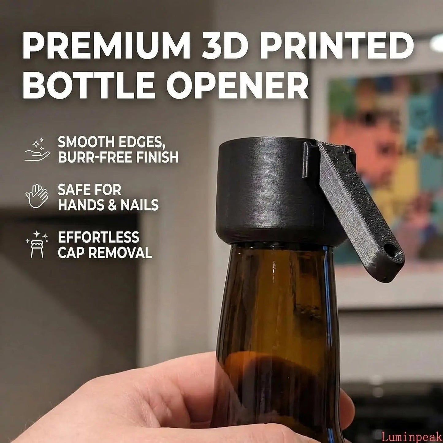 3pcsBottle Cap Launcher, Bottle Opener, Bottle Cap Shooter of Different Beer Bottles, Cap Blaster for Beer, Soda, And Wine Bottles, Perfect for Parties, Gatherings & Gifts (330/500ml)