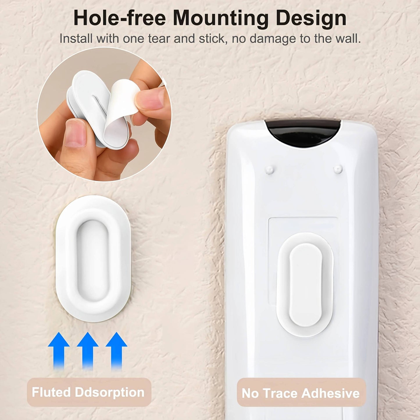 5 Pack Magnetic Remote Control Holder – Upgraded Silicone Magnetic Wall Mount for TV, Fan & Air Conditioner Remotes – Self-Adhesive, No-Drill Remote Control Holder Wall Mount