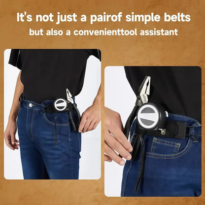 Tactical Metal Hook Elastic Belt (Unisex) - Patented No - Buckle Invisible Design | Soft Adjustable Side TikTokShopBlackFriday