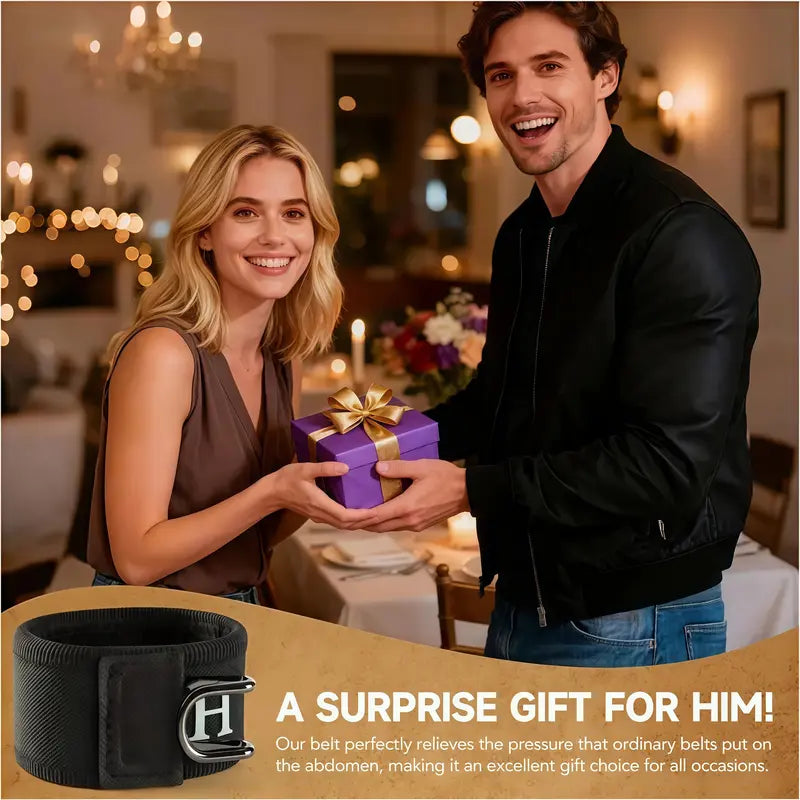 Tactical Metal Hook Elastic Belt (Unisex) - Patented No - Buckle Invisible Design | Soft Adjustable Side TikTokShopBlackFriday