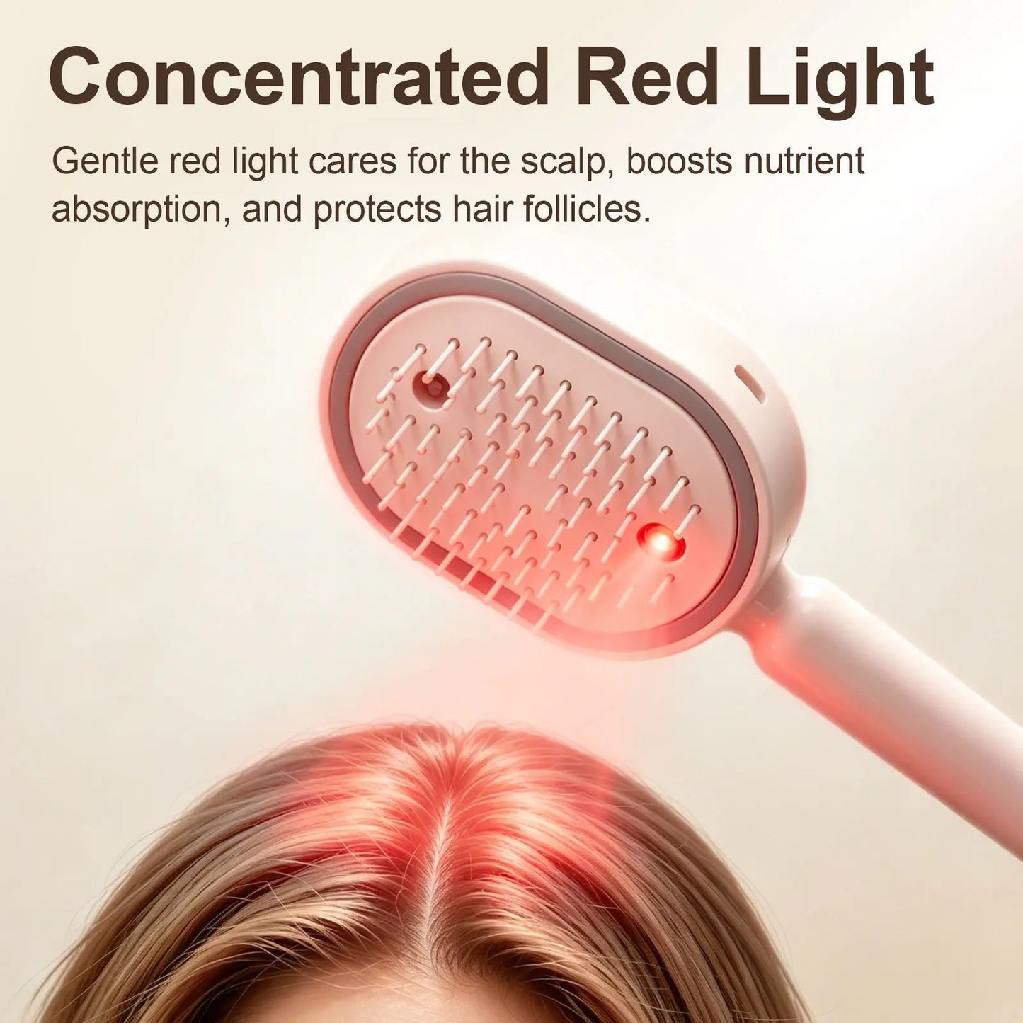Electric Spray Air Cushion Massage Comb | Essential Oil Mist Hair Care Comb | Self-Cleaning Anti-Tangle | Anti-Static Volumizing Aromatherapy Comb
