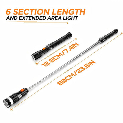 Extendable Magnetic Pickup Tools - Telescoping Magnet with LED Flashlight Gifts for Men, Fathers Day Mens Gifts from Daughter Son, Birthday Gifts for Men Dad Him,car accessories