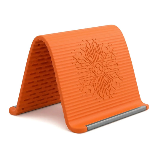 Flexible Silicone Aluminum Phone holder stand, Bendable Rollable Foldable Design, Universal Adjustable Anti-Slip Desktop Mount for Phone Tablet Laptop, Portable Ergonomic Holder for Home Office Travel-YY