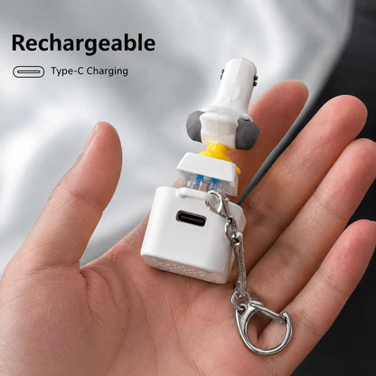 Funny Seagull MINE! Button Keychain-Real Sound & LED Light,Funny Interactive Gift for Friends & Family