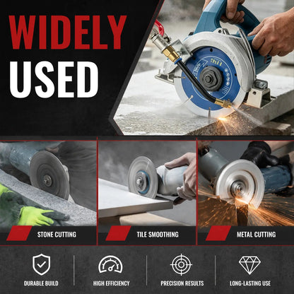 Angle Grinder Dust Remover Water Sprayer, 3.9" (10cm) Aluminum & Brass Misting Attachment, Dual-Mode Adjustable Water Feed for Cutting Tile, Concrete, Marble & Stone