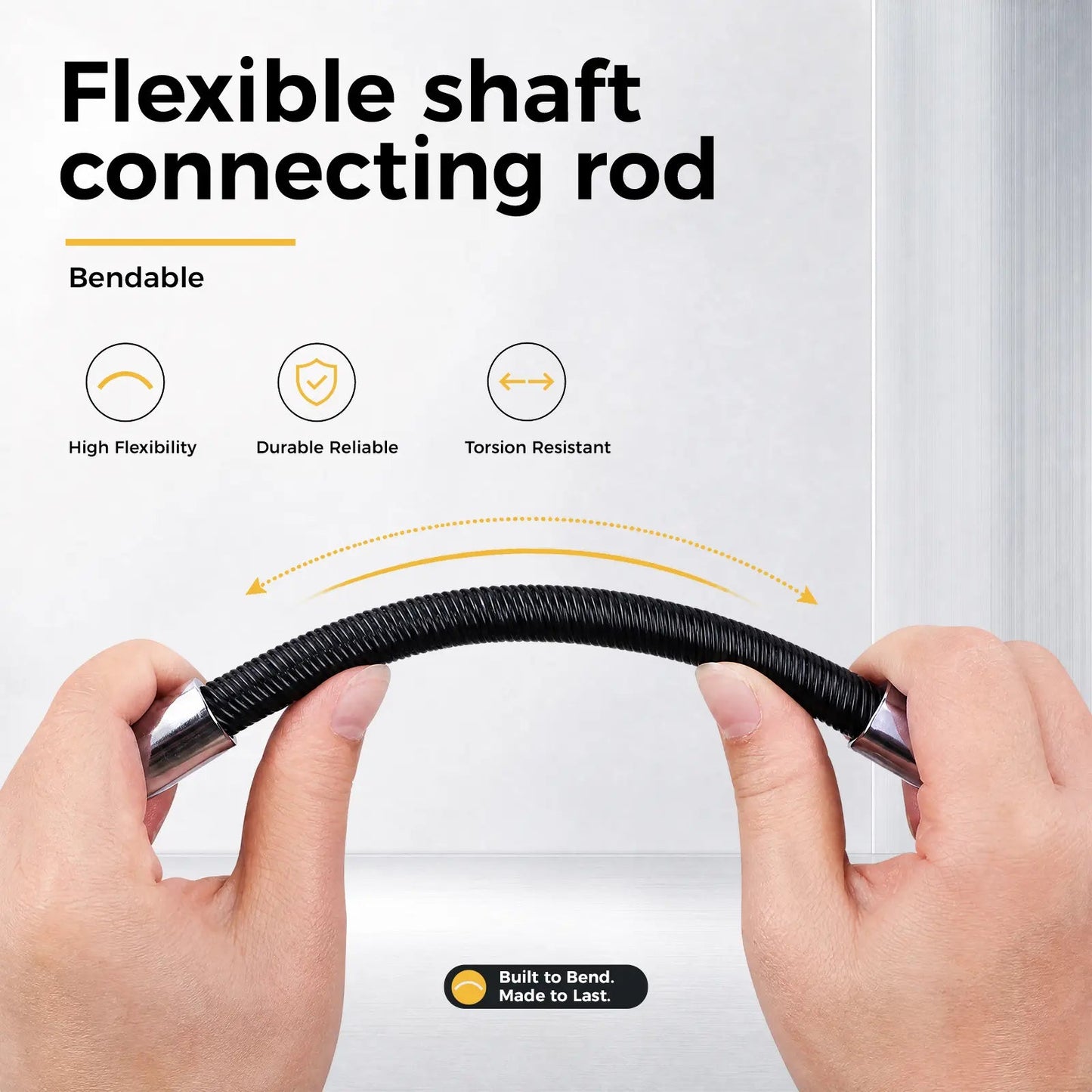 Flexible Socket Extension Bar Set 3-Piece 1/2" 3/8" 1/4" Shaft Drive 10" 8" 6"-Spring-Loaded Detent Balls to Prevent Slipping, fathersdaygift fathersdaygift