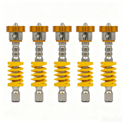 Magnetic Screwdriver Bits Set (Pack of 5) - Spring-Loaded Quick Change Hex Shank Drill Attachment Tool Kits for Electric Drills, Power Tools, Father's Day Gift, Fast Bit Changes, Drill Work