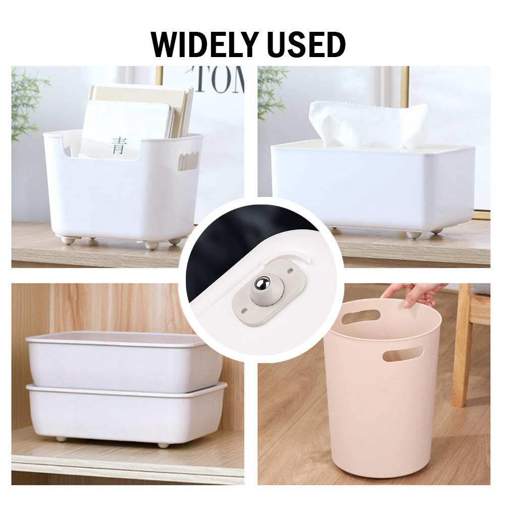 8 Counts Self Adhesive Mini Caster Wheels，360 Degree Rotation,durable,Strong Load Low Noise Self Caster Wheels